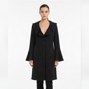 NWT Nygard Black Textured Coat Victorian Romantic Goth Dark Academia Boho 10